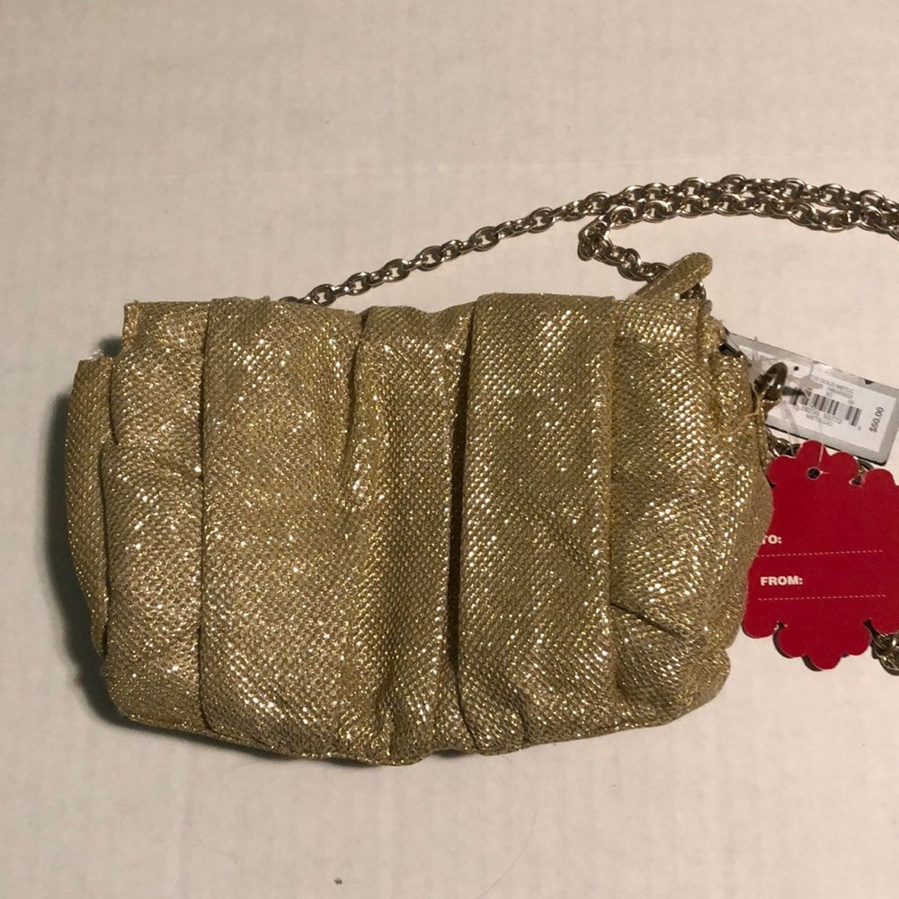 Small golden evening bag APT 9 NWT 5 inches tall 8 inches wide